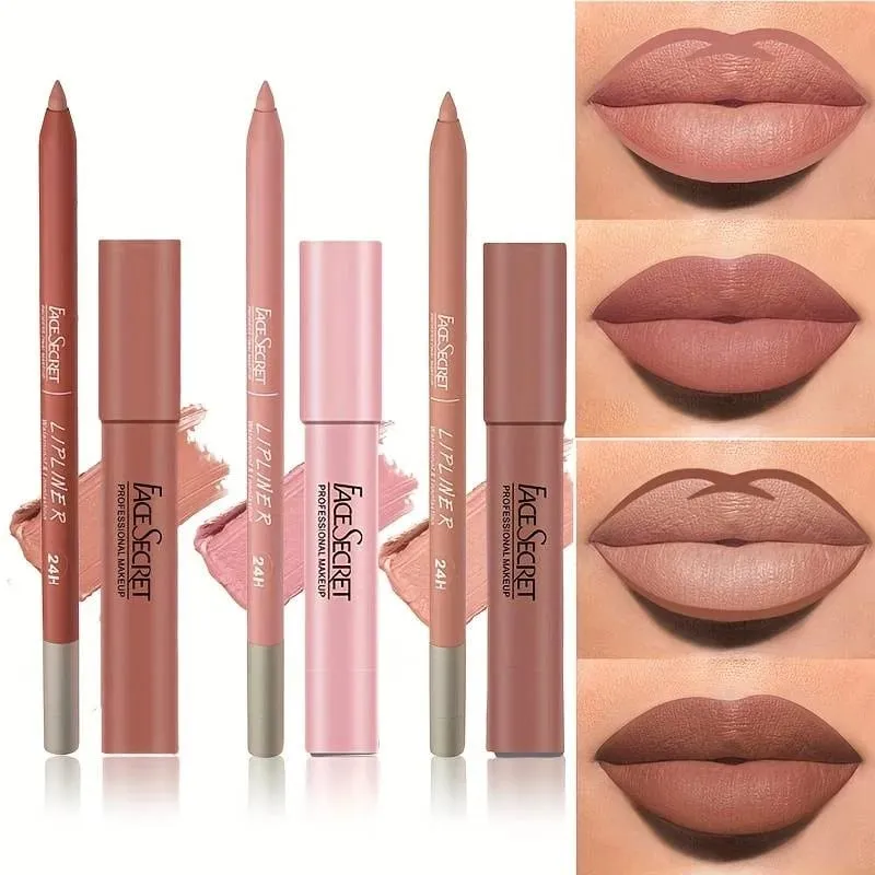 Matte Lipliner & Lipstick Set Waterproof, Μακιγιάζ χειλιών μακράς διαρκείας Απαλό ματ απόδοση χρώματος Γυναικεία καλλυντικά μακιγιάζ — image 2