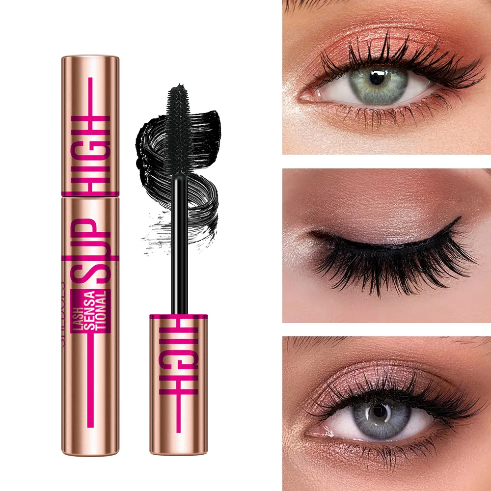 Super High 4D Waterproof Mascara - Volumizing Curling & Lengthening Formula Μαύρη μάσκαρα μακράς διαρκείας με προστασία από μουτζούρες — image 4