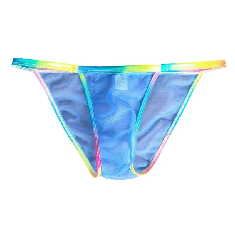 1pc Men Sexy Sheer Briefs Ultra Thin See Through Underwear Low Rise U Convex Pouch Mesh Breathable Panties Clubwear — image 3