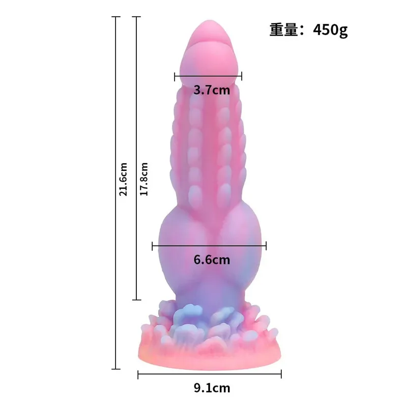 Realistic Night Glowing Anal Plug Luminous Monster Dragon Dildo for Women Men Butt Plug Sexy Dog Shape Sex Toy for Couples — image 13