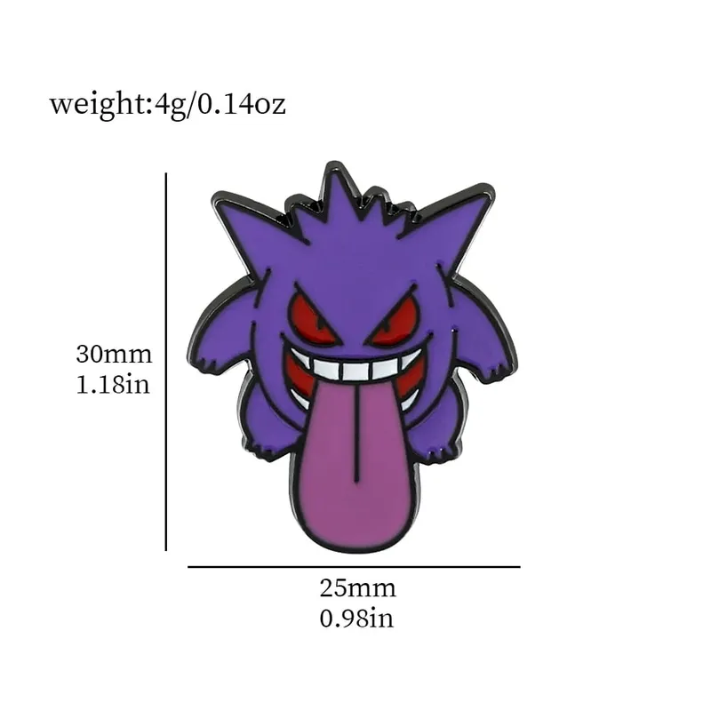 סיכות קריקטורה Gengar אנימה אמייל סיכות דש עבור אביזרי תרמיל אוסף אוסף סיכות תכשיטים — image 14