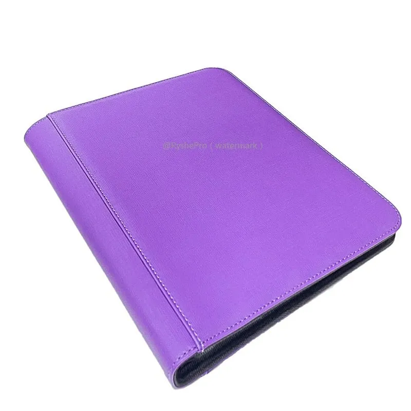 4 Binders Pocket Toploader TCG for PKM Holds 112+ 3"X4" Toploaders Δερμάτινη θήκη καρτών Τσέπες διπλής όψης για κάρτες MTG PTCG — image 11