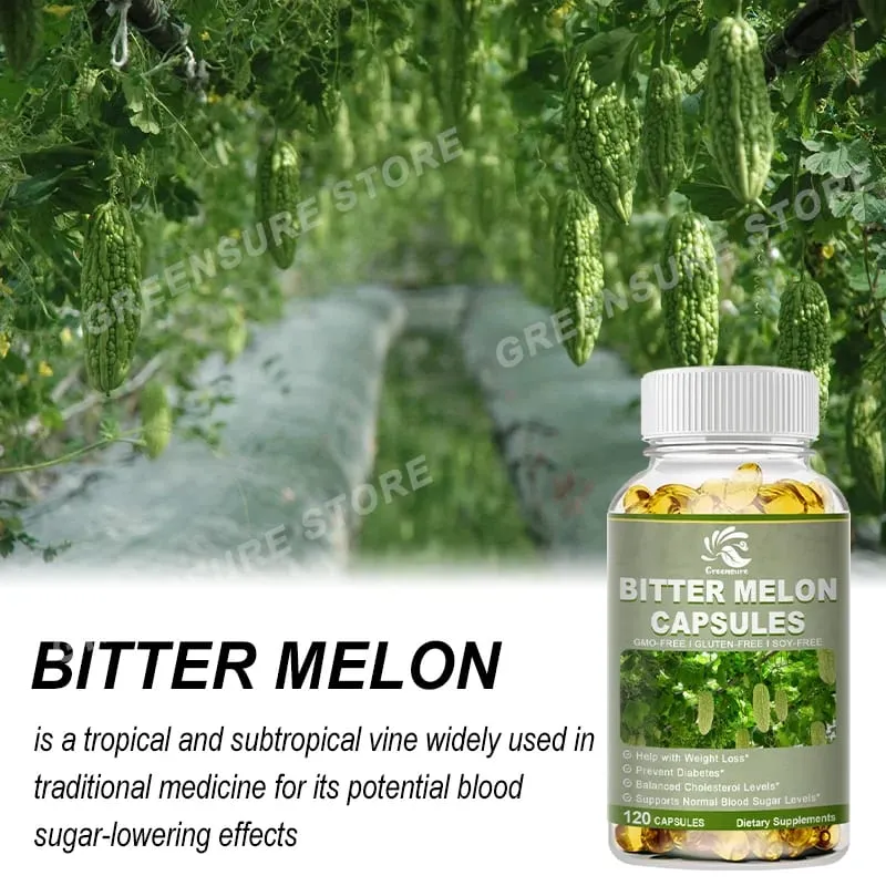 Bitter Melon Extract Capsule - Reduce Blood Sugar - Immune System Health - Cardiovascular & Gastrointestinal Support