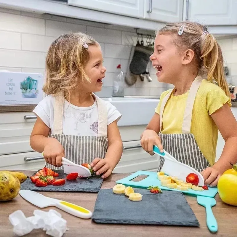 11/13/17 יחידות ערכות בישול לילדים מונטסורי בישול אמיתי כלי מטבח לפעוטות סכינים בטוחות לילדים לגיל 2/3/4/5/6/7/8 — image 5