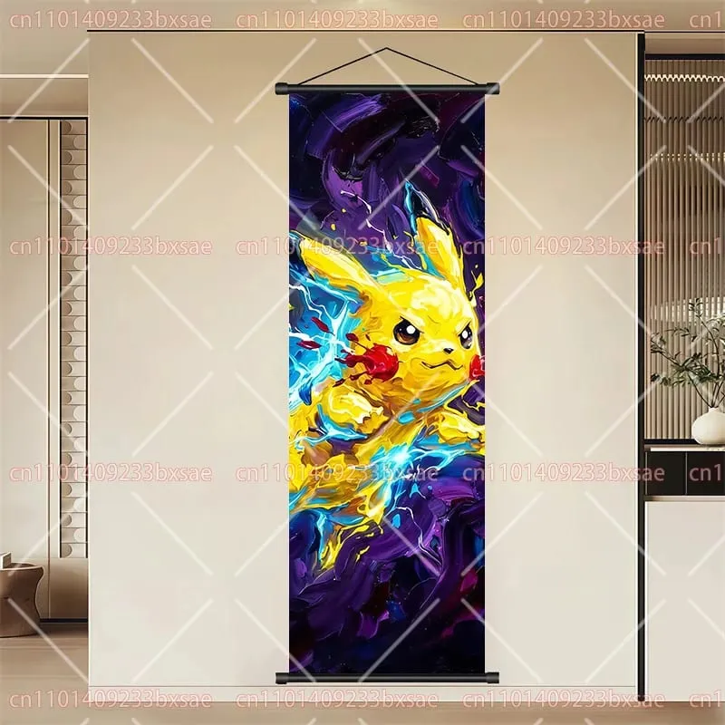 Pokémon Anime HD Scroll Painting Eevee Pikachu Suicune Charizard Mewtwo Διακόσμηση τοίχου με φόντο αφίσα Παιδικό δώρο — image 17