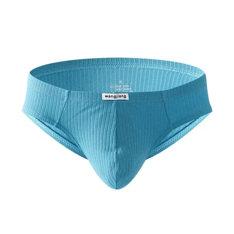 Men's Ribbed Cotton Separate Pouch Briefs Breathable Low Rise Soft Stretch Underwear Panties 1PC — image 26
