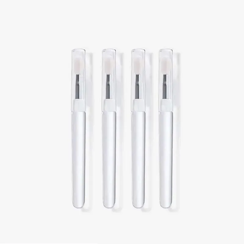 1/2/3/4pcs Portable Silicone Lip Brush With Cover Soft Multifunctional Lip Balm Applicator Lipstick Lipgloss Makeup Brushes — image 10