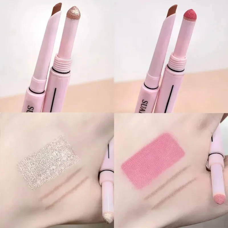 Dual End Glitter Matte Aegyosal Pen Brightening Highlight & Shadow Stick Eye Makeup Lying Silkworm Eyeliner Gel Pencil 애교살 펜 — image 13
