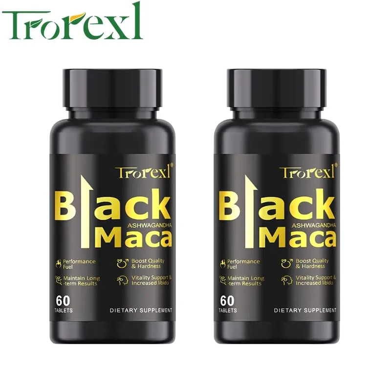 Organic Black Maca Pills 60 Tablets Ανδρικό συμπλήρωμα ενίσχυσης Βελτιώνει το μέγεθος Η αντοχή προάγει την υγιή ενέργεια