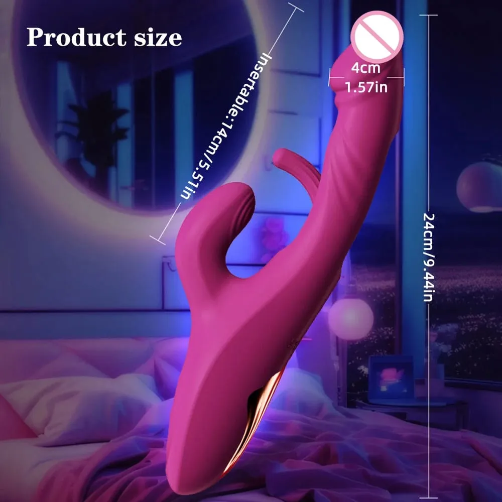 Rabbit Vibrator 10 Vibration & 10 Flapping Modes Δονητής κόλπου G-Spot Clitoral Stimulator Θηλυκός αυνανιστής Γυναικεία σεξουαλικά παιχνίδια — image 6