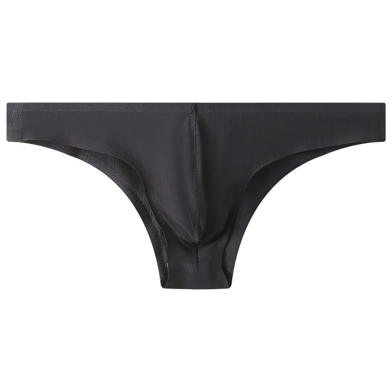 Half Hip Small Triangle Men's Underwear Low Waist Sexy Young Men Ice Silk Seamless Briefs Summer Lightweight Breathable Panties — image 23