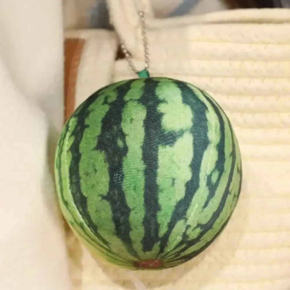 Soft Cotton Watermelon Plush Toy Round Oval Shape 3D Simulation Watermelon Stuffed Pillow Lifelike Funny Design — image 3