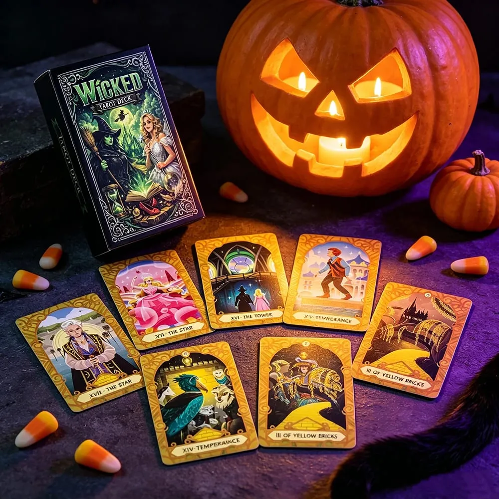 Wicked Tarot Deck 78 Tarot Cards Fantasy Magic Witch Divination Cards Game Πρόβλεψη της μοίρας Ταρώ Επιτραπέζιο παιχνίδι Απόκριες Παιχνίδια Δώρο — image 4
