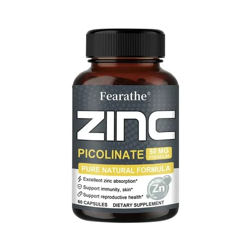 Zinc Capsules 50 Mg - Natural Antioxidant Immune Hair Nails & Skin Support Supplement Unisex — image 9
