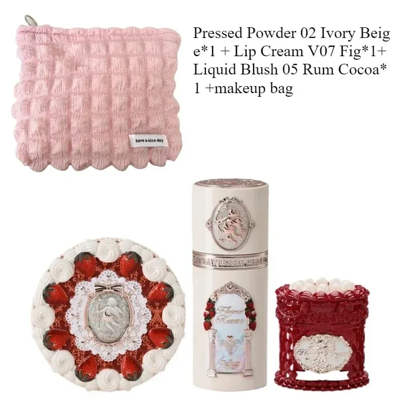 Σετ μακιγιάζ Flower Knows Bunny Garden Collection 6 χρωμάτων παλέτα σκιών ματιών ανάγλυφο Blusher Shine Κιτ κραγιόν Maquiagem