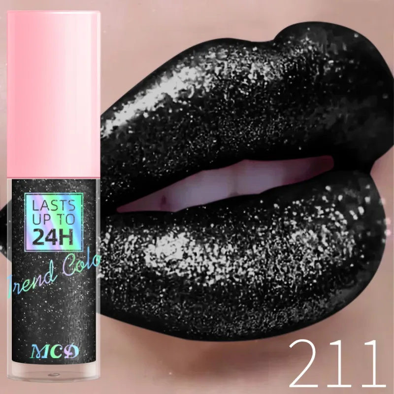 18 Colors Diamonds Glitter Lip Gloss Long Lasting Waterproof Liquid Lipstick Pearl Shining Lip Color Sparking Lip Makeup Women