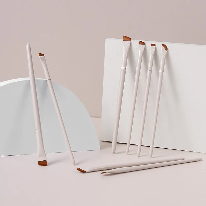 1/3/7/9 τεμ. White Upgrade Blade Eyeliner Brush Πινέλα μακιγιάζ ματιών Σετ εξαιρετικά λεπτή λεπτή γωνία επίπεδη βούρτσα φρυδιών ακριβής λεπτομέρεια — image 6
