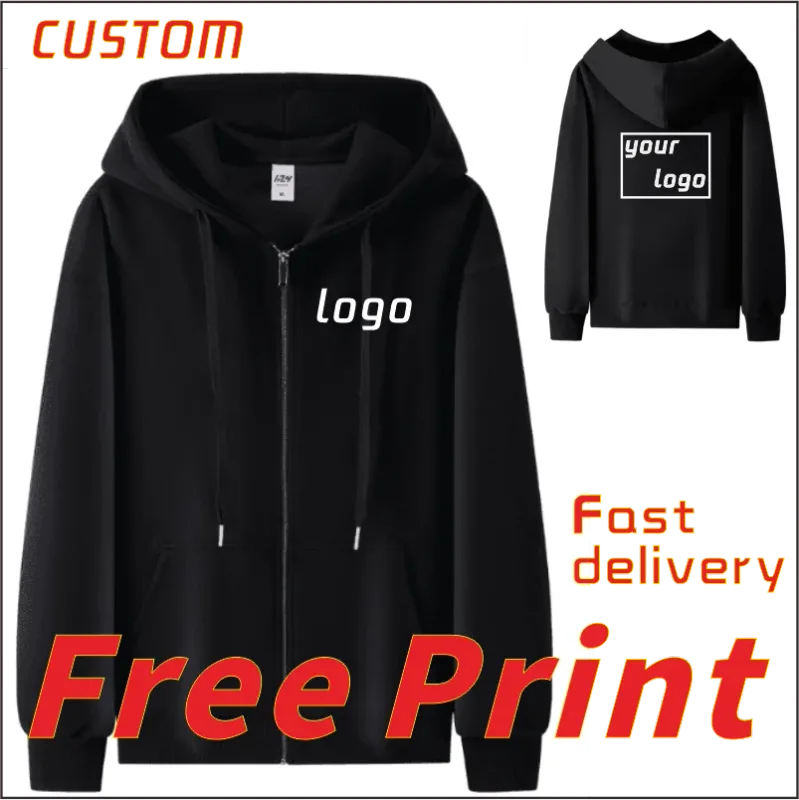 Fashion Hoodie, Hoodie, Custom Zipper Jacket, Cardigan, Printed Logo, Embroidered Logo, Men's and Women's Pure Cotton Clothes — image 1