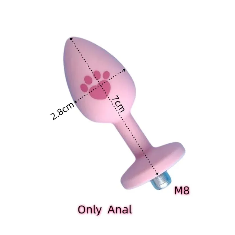 Μικρό βύσμα σιλικόνης Dildo κολπικό βύσμα με αποσπώμενη ψεύτικη μαλακή αλεπού, ουρά για σεξ