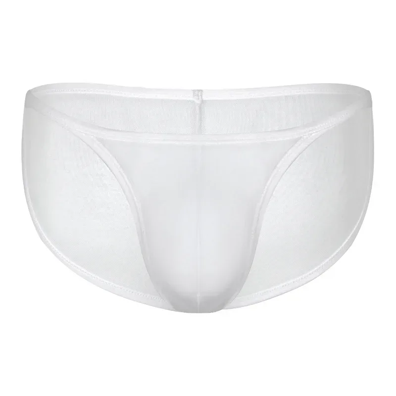 Men's Underwear Transparent Breathable Panties Male Low-waist High Fork Briefs — image 19