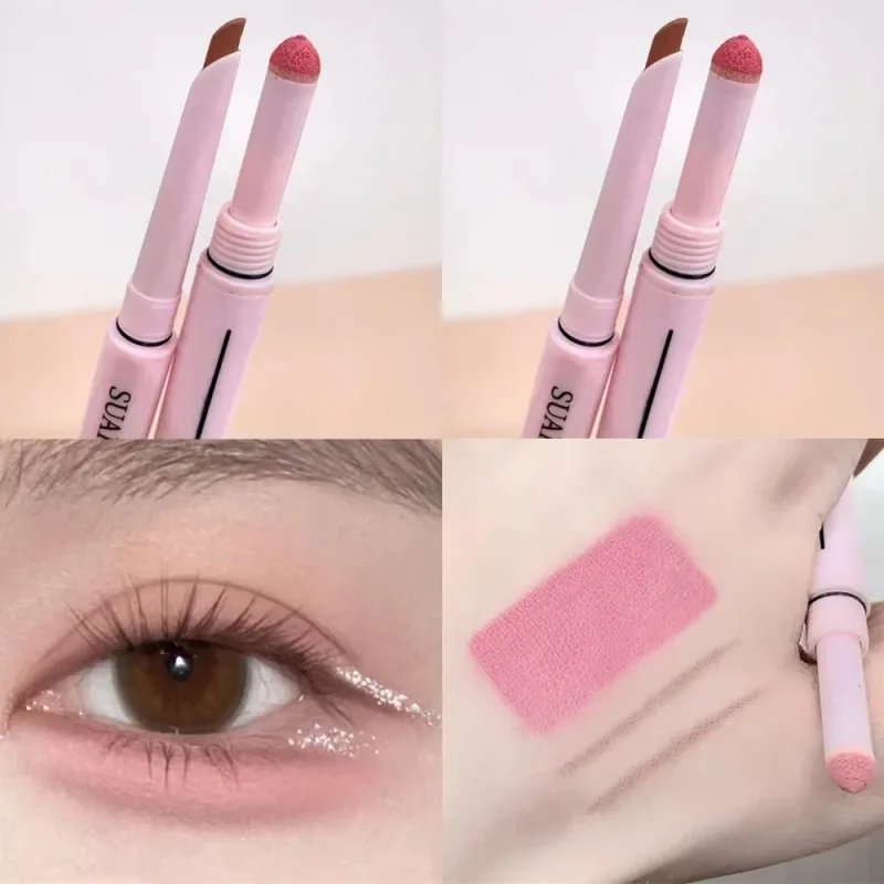 Dual End Glitter Matte Aegyosal Pen Brightening Highlight & Shadow Stick Eye Makeup Lying Silkworm Eyeliner Gel Pencil 애교살 펜 — image 16