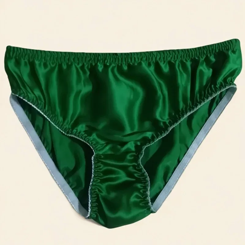 100% Mulberry Silk Men Sexy Underwear Wrinkle Briefs Breathable Male Panties Pure Silk Trigonometric Soft Man Underpants Summer — image 15