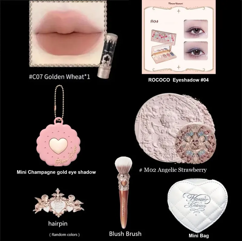 Συλλογή Flower Know Little Angel Κουτί δώρου Μακιγιάζ Eyeshadow Blush Cream Matte Lipstick Highlighter Full Kit All In One — image 16