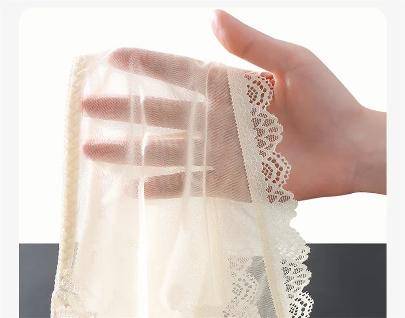 Soft men's underwear bow print lace calzoncillos hombre 3D space adults 18 plus size cueca nude feeling sissy cuecas masculino — image 13