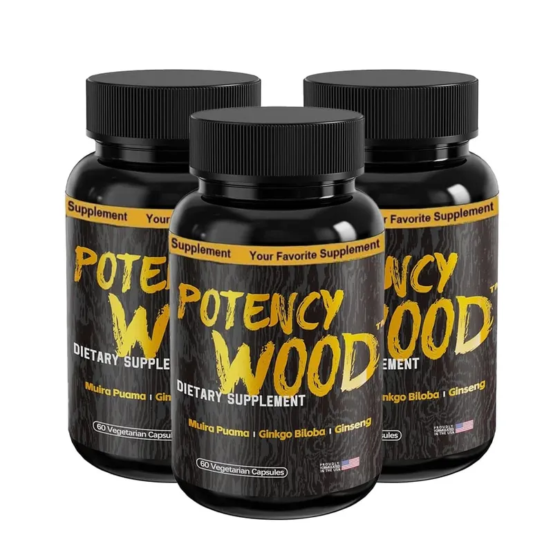 Potency Wood Vitality Boost Capsules - Energy Libido Focus Supplement - Ginseng Ashwagandha Herbal Supplements 60 Capsules — image 9