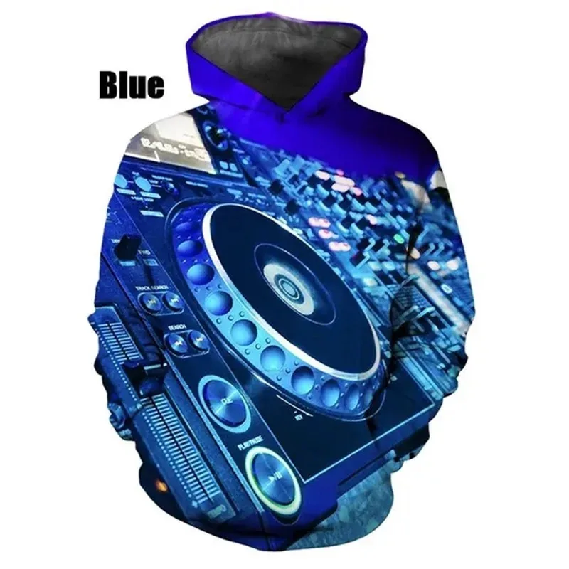 Bagong Fashion 3D Print DJ Pattern Hoodies Para sa Mga Kaswal na Pullover Sweatshirt Mga Tops ng Panlalaking Streetwear Oversized Hoodies Ropa Hombre