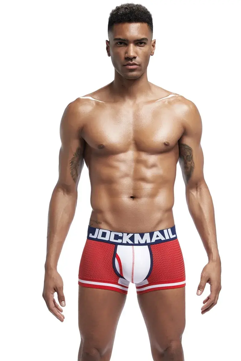 Jockmail Men Boxer Mesh Underwear Breathable Comfortable Soft Comfortable Sports Shorts Adult Man Panties Clothing Lingerie — image 13