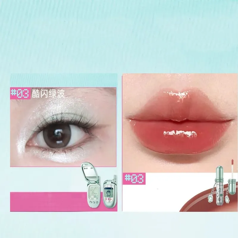 Σετ δώρου Little Ondine Makeup Cream Balm Lip Glaze Μολύβι φρυδιών & Setting Powder Beauty Collection — image 14