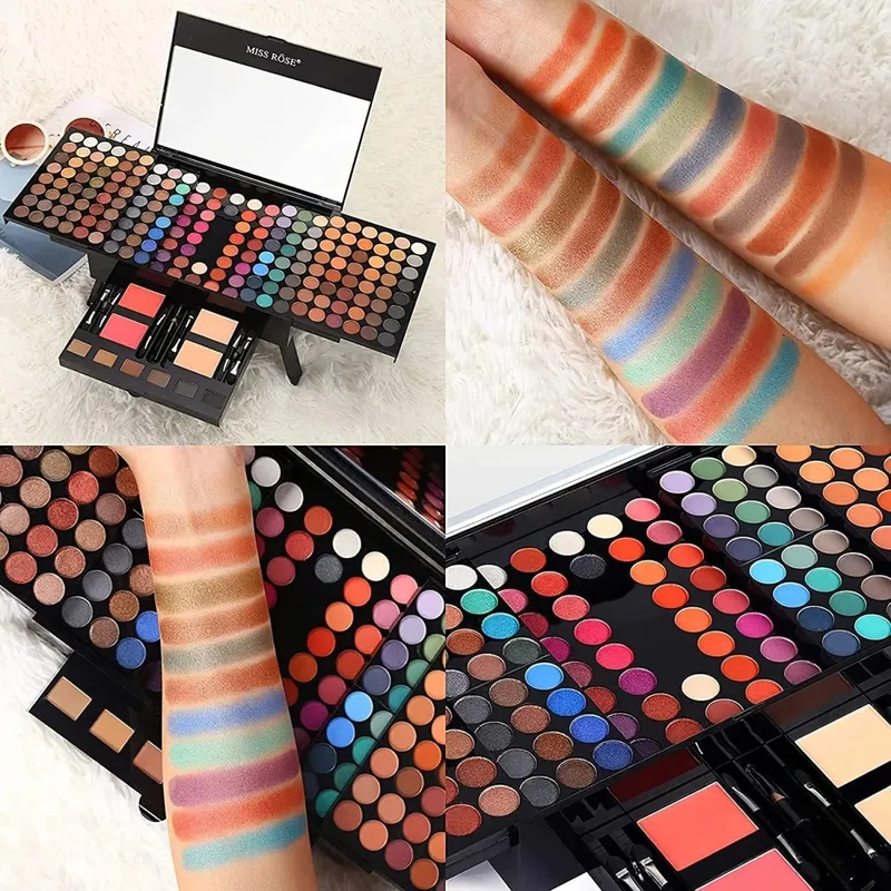 180 Έγχρωμη θήκη για πιάνο Eye Shadow Powder Blusher Σετ πλάκα μακιγιάζ Πολυλειτουργικό κουτί μακιγιάζ Δώρο ανθεκτικό και φορητό — image 3