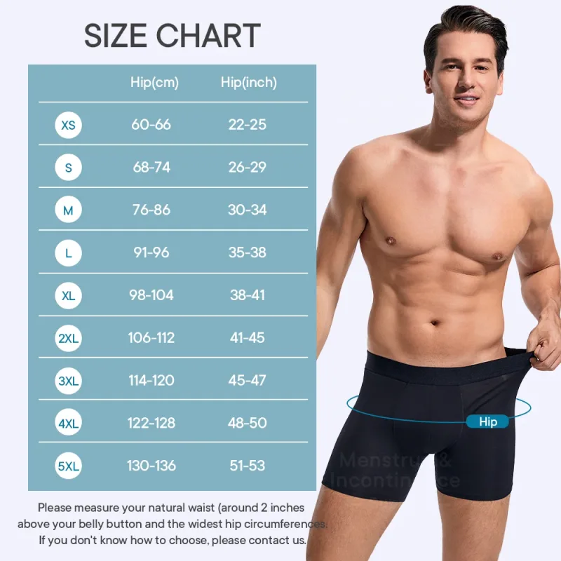Men's Boxer Incontinence Anti-Leak Super Absorbent Reusable Washable Senior Leak Proof Underwear Control Stains and Odour — image 6