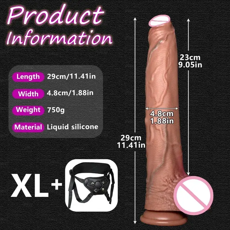 Consolador grande realista de 5 tamaños, ventosa de silicona, pene enorme, masturbación para parejas, pene suave, mujer, hombre, juguete sexual Anal para adultos — image 14