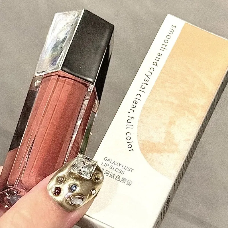 Ice Transparent Brown Lip Gloss Moisturizing Glossy Liquid Lipstick Water Light Glass Mirror Lip Glaze Long-lasting Beauty Lips — image 4