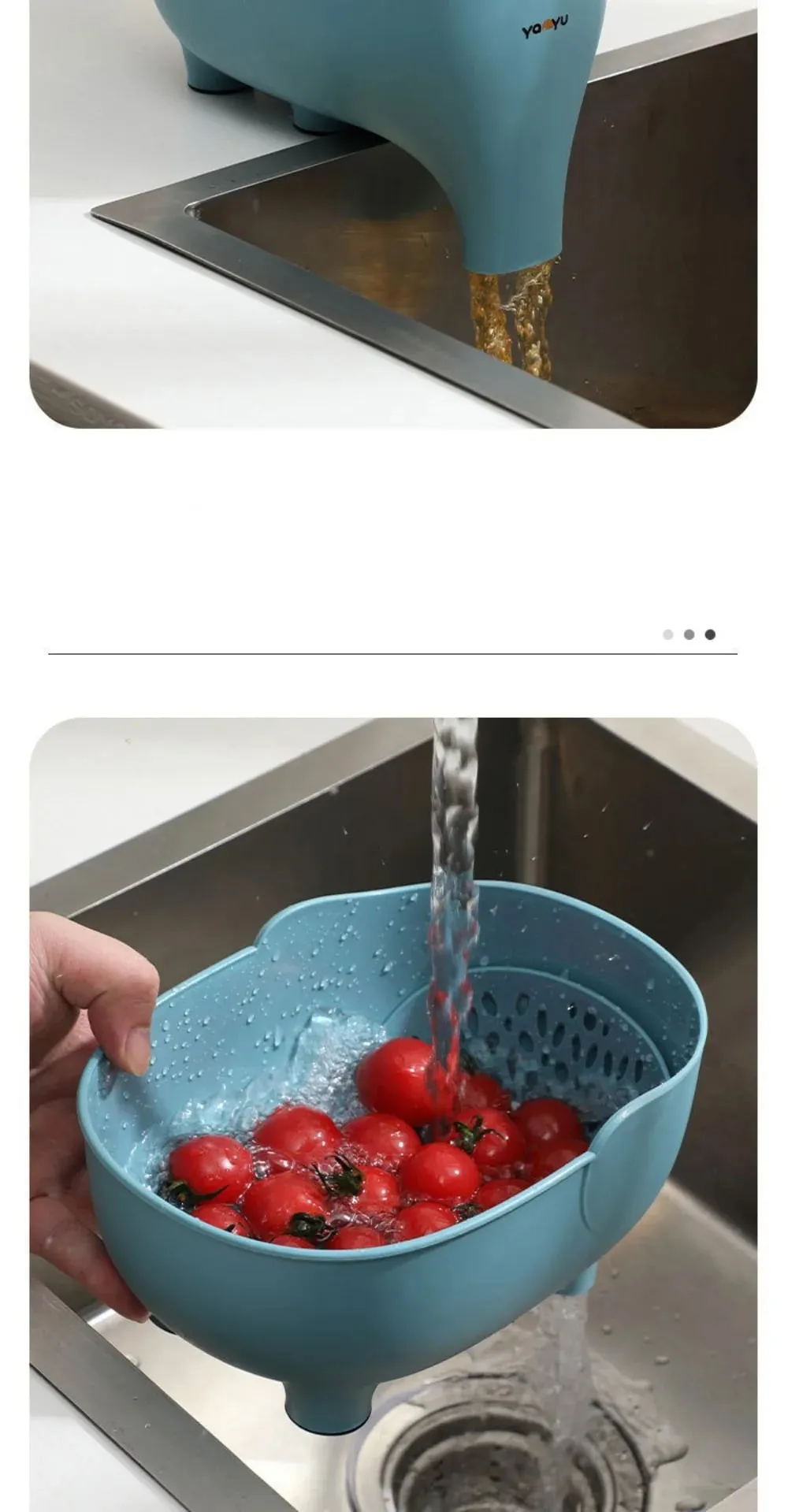 Sink Strainer Elephant Drain Basket Fruit Vegetable Washing Basket Hanging Drainer Rack Multipurpose Kitchen Storage Accessories
