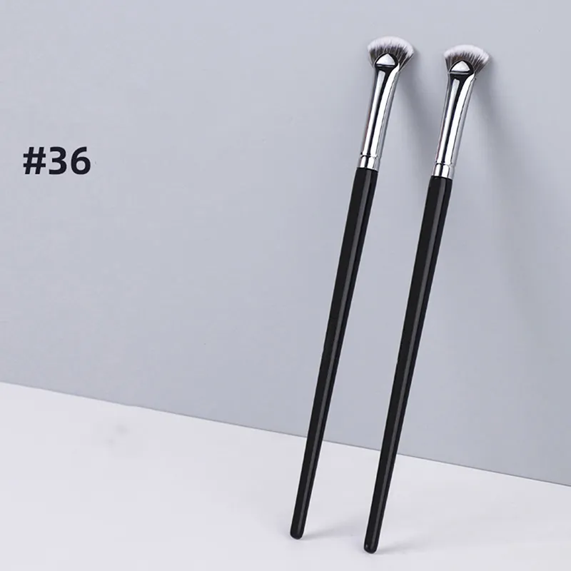 Z. 1 peça escova de cílios em forma de leque macia sem derramamento pincéis de maquiagem profissional para cílios rímel iluminador em pó ferramenta para manchas — image 4