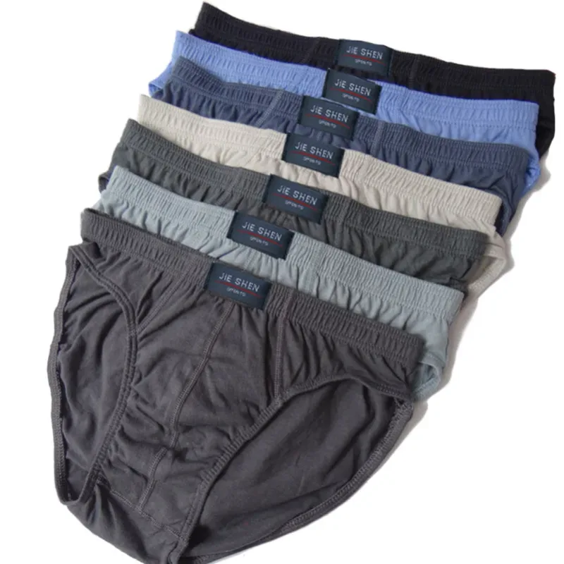 100% Cotton Briefs Mens Comfortable Underpants Man Underwear L/XL/2XL/3XL/4XL5pcs/Set Free Drop Shipping — image 11