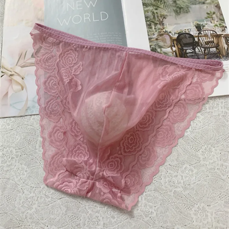 Men Seamless Lace Extreme Men's Panties Mesh Sheer Very Hot Lingerie Gay Sissy Bulge Pouch Bikini Briefs Underwear Underpants — image 15