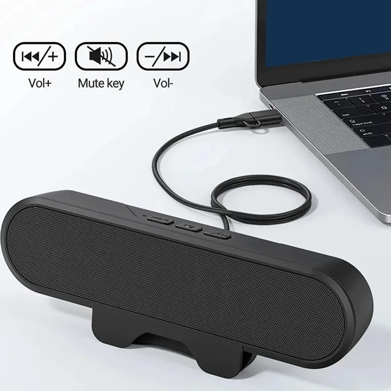 Mini Soundbar רמקול קליפ נייד USB חוטי מחשב טלוויזיה מחשב נייד סאבוופר שולחני סאבוופר סאונד מוזיקה Caixa De Som Bocina Coluna