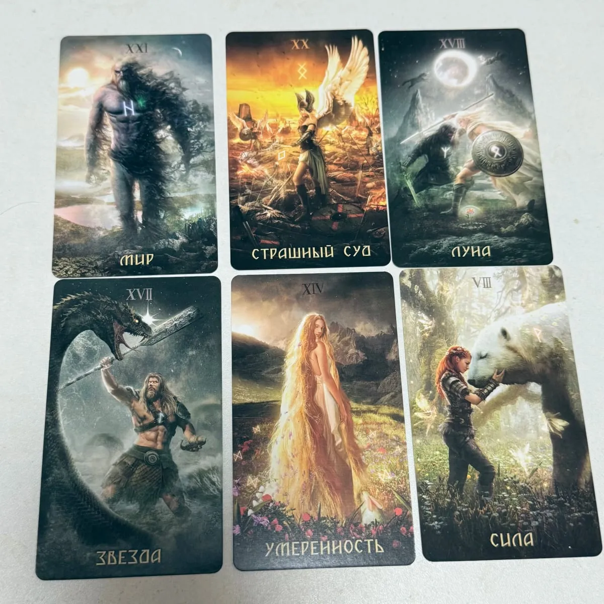 Runic Tarot Cards Russian Version 80 Cards Board Game