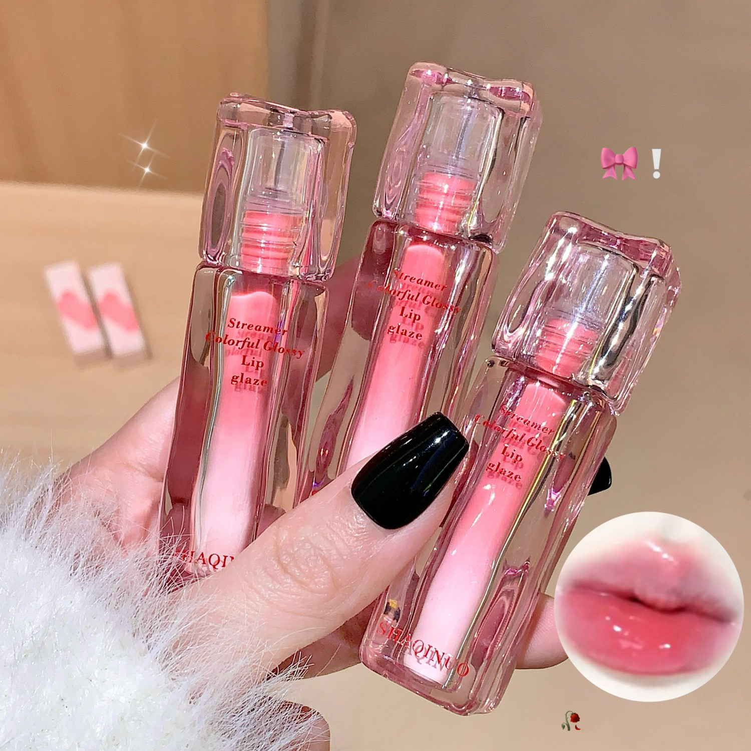 Brilho labial espelhado, hidratante, copo antiaderente, gelatina, batom líquido transparente, matiz de longa duração, óleo, maquiagem labial — image 2