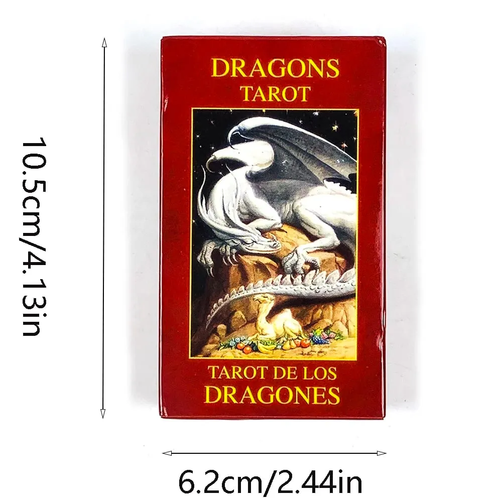 Dragons Tarot Cards 78 Tarot Deck Mythical Dragon Art Divination Επιτραπέζιο παιχνίδι Πνευματικές κάρτες καθοδήγησης για συλλέκτες Ταρώ — image 6
