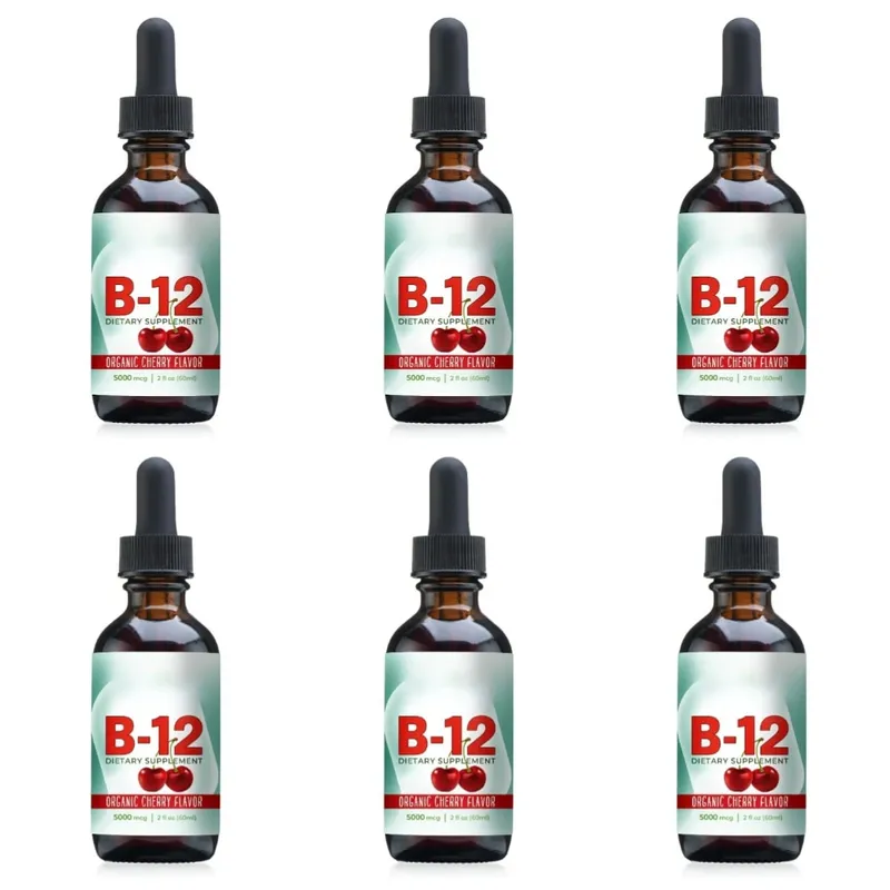 Βιταμίνη B12 Methylcobalamin Liquid Drops 5000 mcg Cherry Flavor 2 Fl Oz 60 Servings Συμπλήρωμα Vegan χωρίς ζάχαρη καθημερινά — image 12