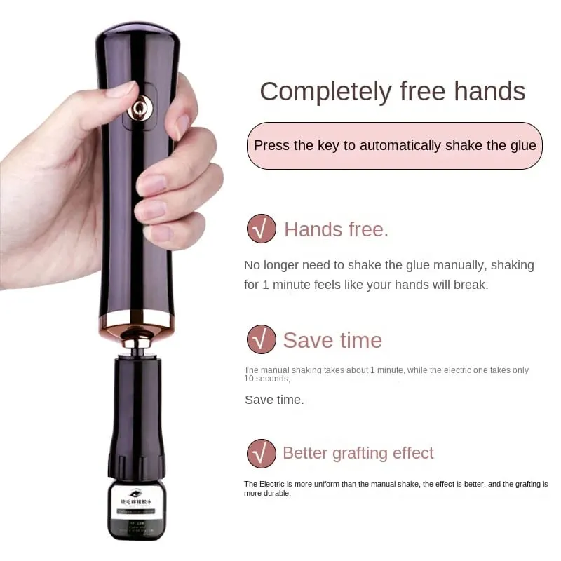 Eyelash Glue Shaker Electric Wake-up Device for Eyelash Extension Glue Nail Polish Tattoo Ink Pigment Liquid Shaking Machine — image 3