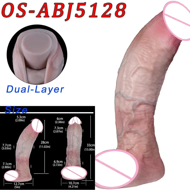 47cm Realistic Long Dildos Double Head Anal Vaginal Stimulator Sex Toy With Sucker For Lesbian Couples Gay Men Adult Tools — image 28