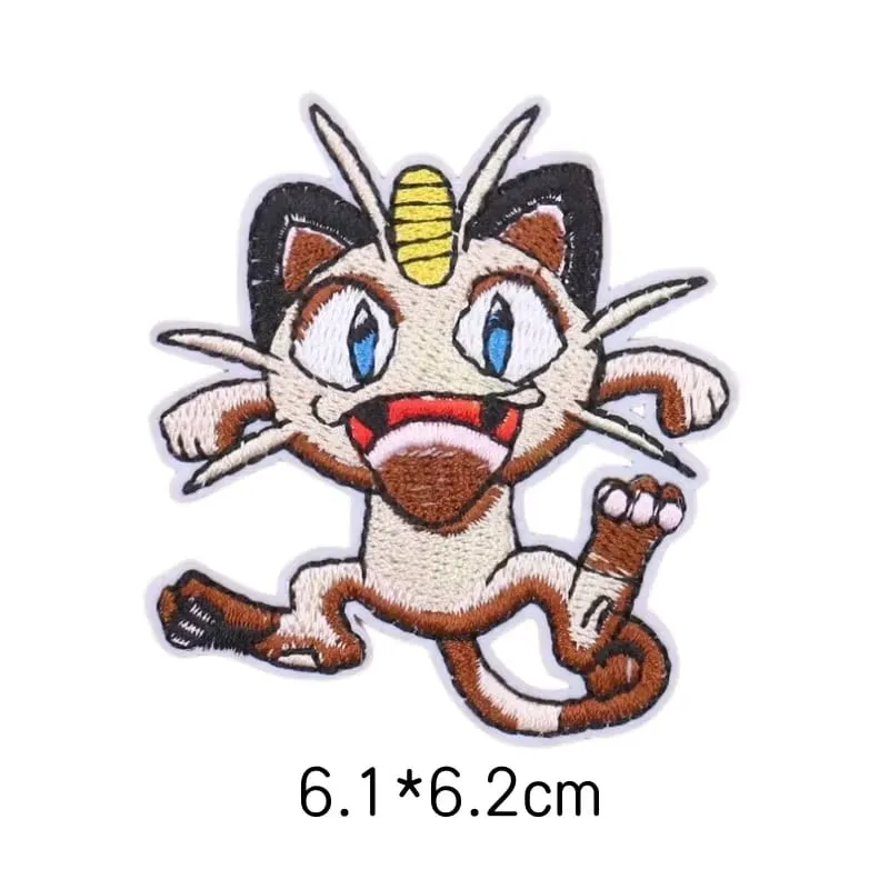 Επίθεμα υφάσματος Pikachu Αυτοκόλλητα ρούχων Ράψτε σε μπαλώματα κεντήματος Απλικέ σίδερο σε ρούχα Cartoon DIY διακόσμηση ενδυμάτων — image 40