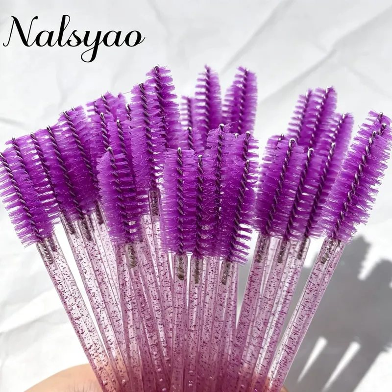 50pcs Disposable Eyelash Brushes Extension Crystal Eyebrow Brush Mascara Wand Eye Lashes Cosmetic Tool Set Makeup Beauty — image 10