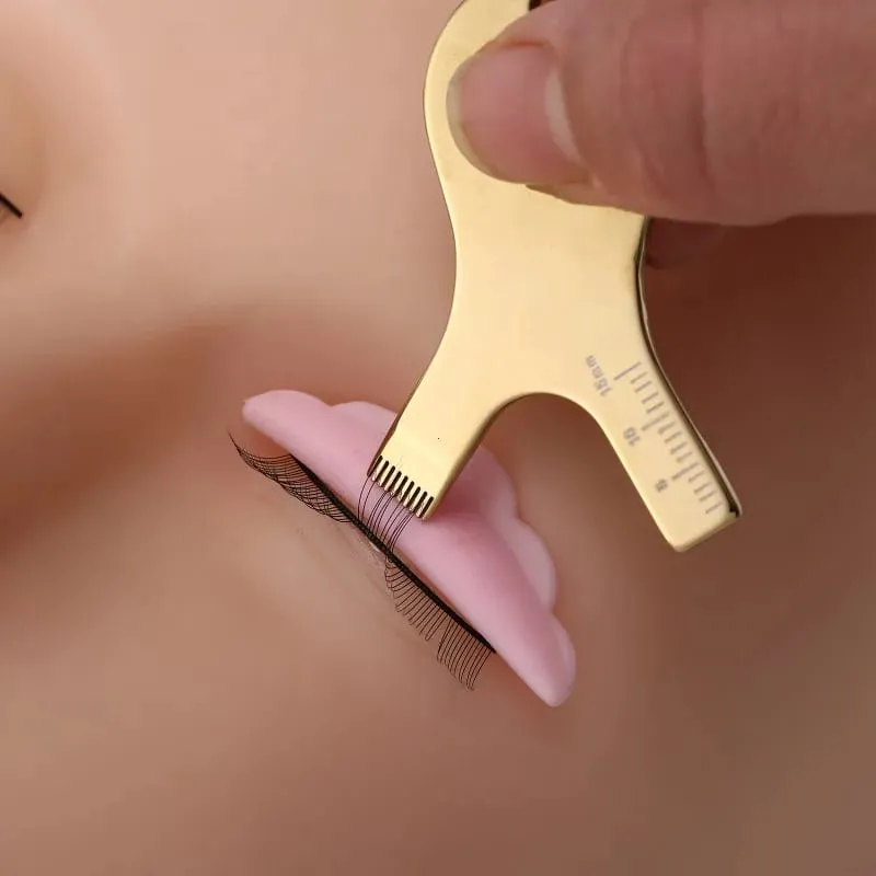 Pincel de maquiagem para cílios, ferramenta permanente reutilizável de aço inoxidável, pente limpo, formato em y, escovas para cílios enxertados — image 6